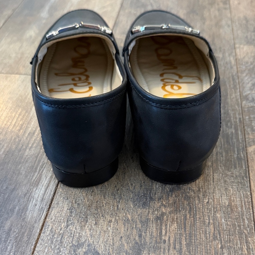 Sam Edelman Kids Black Dress Loafers with Silver Detail - Picture 2 of 8